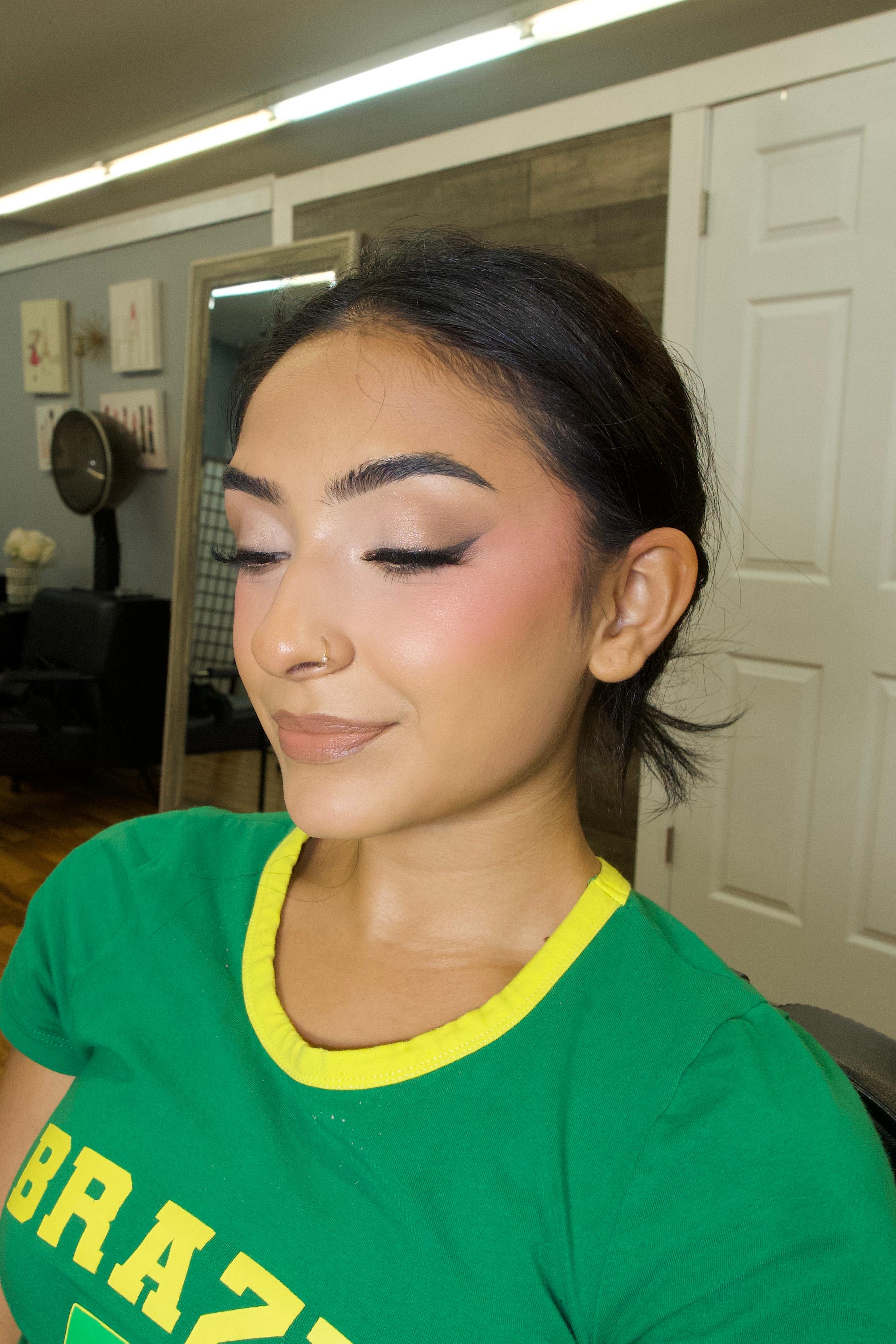 Soft-glam makeup application
